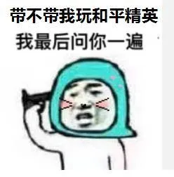 带不带我玩和平精英我最后问你一遍