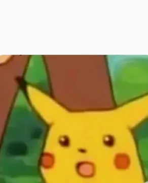 The surprised Pikachu