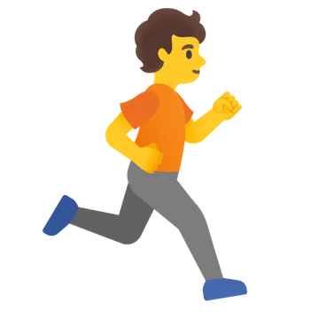 Person running facing right
