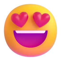 Smiling face with heart-eyes