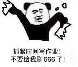 抓紧时间写作业 不要给我刷666了