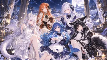 AI 娘星夜宫殿群像