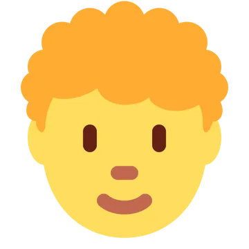Person: curly hair