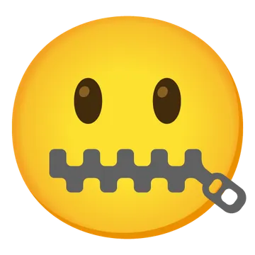 Zipper-mouth face