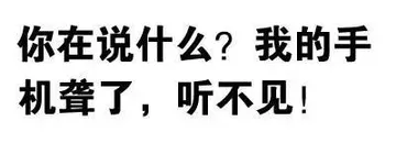 你在说什么？我的手机聋了，听不见！