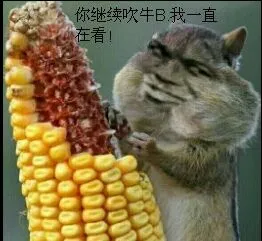 松鼠吃玉米:你继续吹牛B.我一直在看