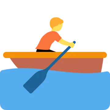 Person rowing boat