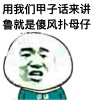 用我们甲子话来讲，鲁就是傻风扑母仔