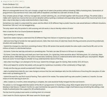 The Oracle Codebase: Where Developers Go To Lose Their Sanity