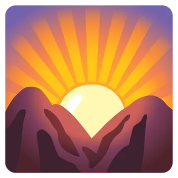 Sunrise over mountains