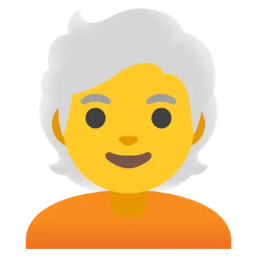 Person: white hair