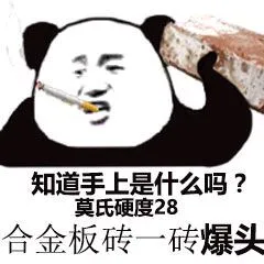 知道手上是什么吗？莫氏硬度28合金板砖一砖爆头
