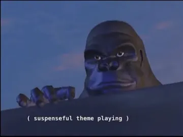 Suspenseful theme playing
