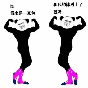 哟，和我的袜对上了，看来是一家包包妹