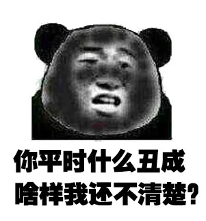 你平时什么丑成啥样我还不清楚？