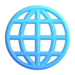 Globe with meridians