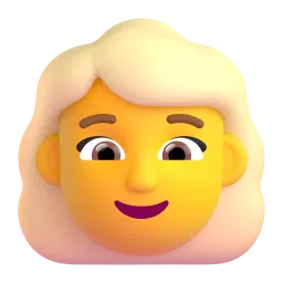 Woman: blond hair