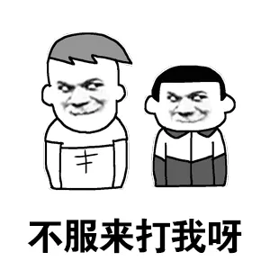 不服来打我呀