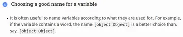A Good Name For The Variable: "" + {}