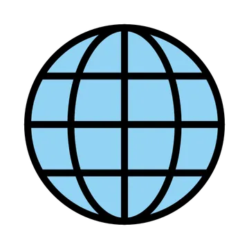 Globe with meridians
