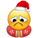 委屈小黄脸圣诞衣圣诞帽表情包