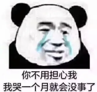 你不用担心我我哭一个月就会没事了。