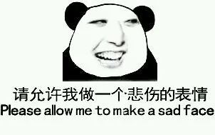 请允许我做一个悲伤的表情（Please allow me to make a sad face）