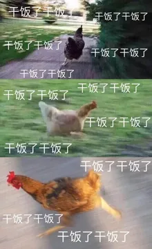 干饭了表情包（公鸡奔跑-干饭了）