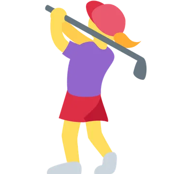 Woman golfing