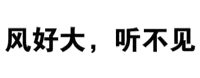 风好大，听不见