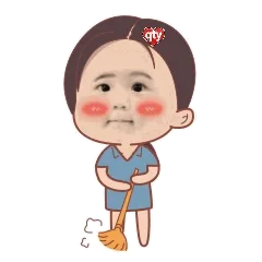 扫地女孩