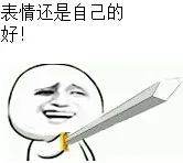 持剑：表情还是自己的好