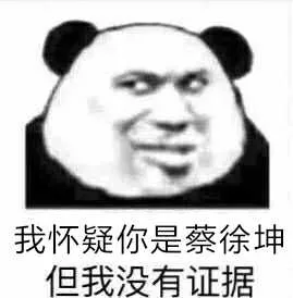 我怀疑你是蔡徐坤.但我没有证据