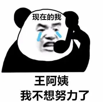 现在的我王阿姨我不想努力了