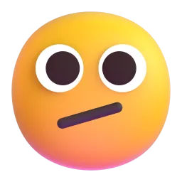 Face with diagonal mouth