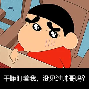 干嘛盯着我，没见过帅哥吗？