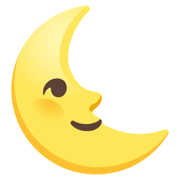 Last quarter moon face