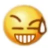 小黄脸龇牙表情包 汗