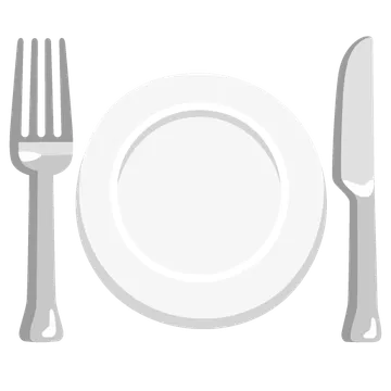 Fork and knife with plate