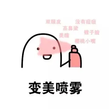 双眼皮没有痘痘高鼻梁美锥子脸桃小嘴变美喷雾
