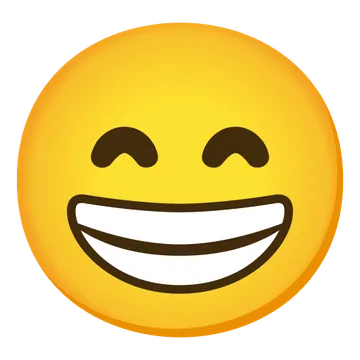 Beaming face with smiling eyes
