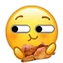 小黄脸吃东西表情包