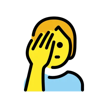 Person facepalming