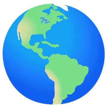 Globe showing Americas