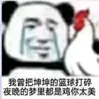 我曾把坤坤的篮球打碎.夜晚的梦里都是鸡你太美