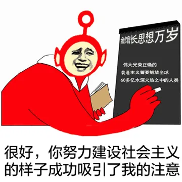 很好，你努力建设社会主义的样子成功吸引了我的注意（金馆长思想万岁）