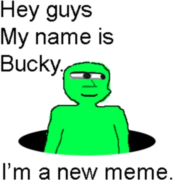 hey guys my name is bucky, i'm a new meme.