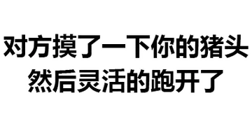 对方找了一下你的猪头，然后灵活的跑开了