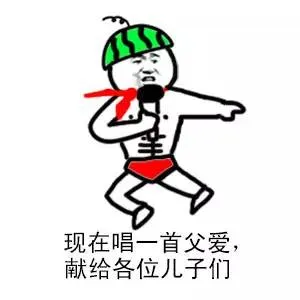 现在唱一道父爱，献给各位儿子们