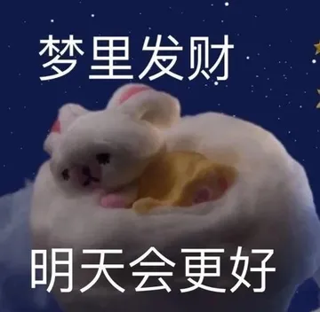 梦里发财明天会更好